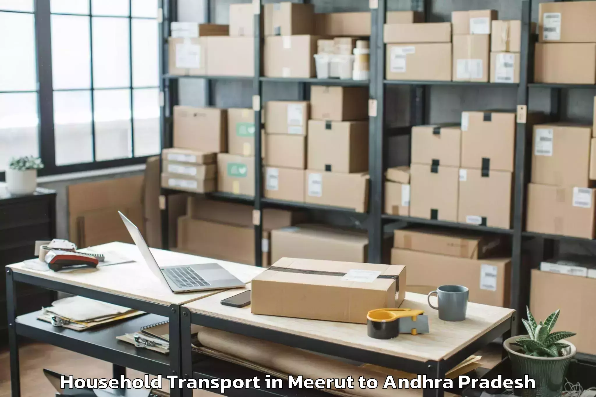 Book Meerut to Veligandla Household Transport Online